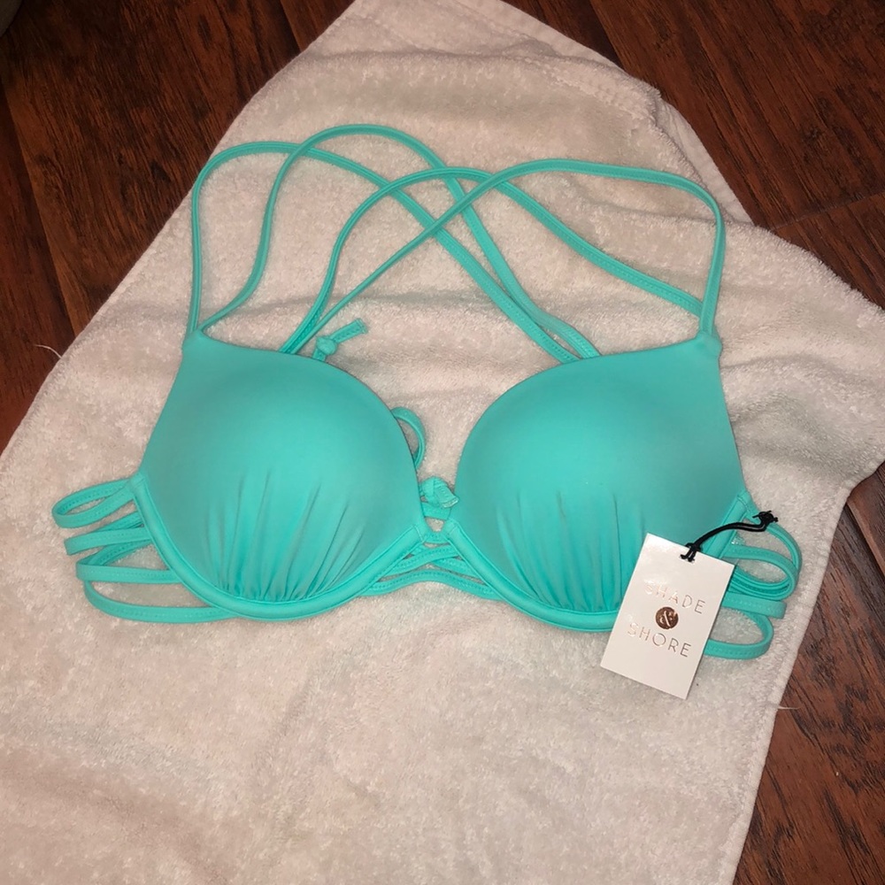 NWT push up halter swim top sea breeze 34b